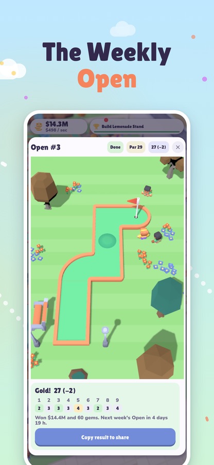 The Weekly Open: the finished scorecard