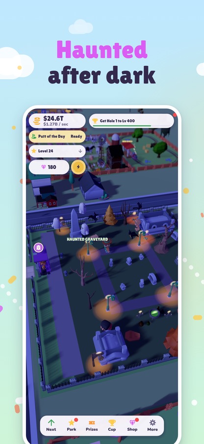The Haunted Graveyard after dark